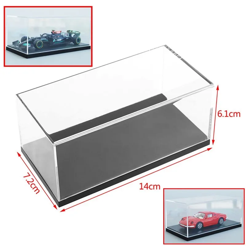 1Pc Scale 1:43 1:64 Acrylic Hard Cover Case Display Box for Bburago Spark Minichamps F1 Car Model Formula 1 Miniature Toy