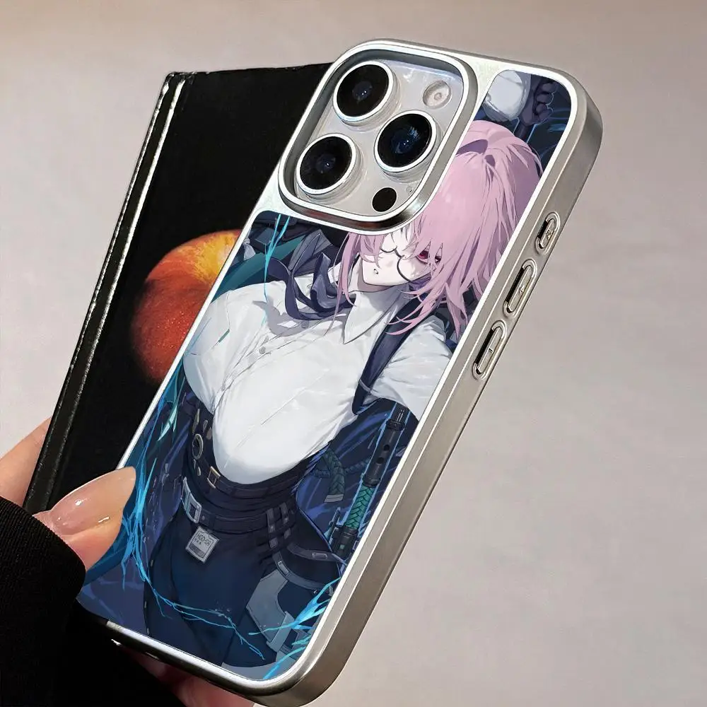 

ZZZ Yanagi Silver Plating Mobile Phone Case for iPhone 17 16 15 14 13 12 11 Air Pro Max Plus Colorful Cover