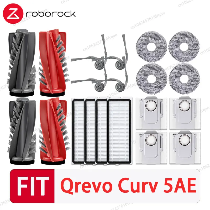 For Roborock Qrevo 5AE Curv / S5X / 5A1 / 5XC / CurvC Vacuum Accessories Main Roller Side Brush HEPA Filter Mop Cloth Dust Bag