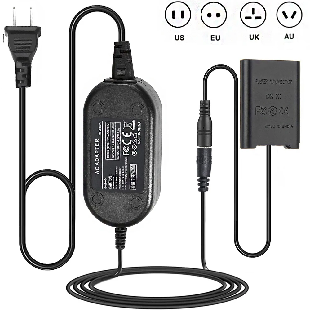 Kit de adaptador de batería simulada de DK-X1, batería de NP-BX1 de repuesto apta para Sony Cybershot DSC-RX1 RX1R RX100 II RX100 III RX100 IV M2