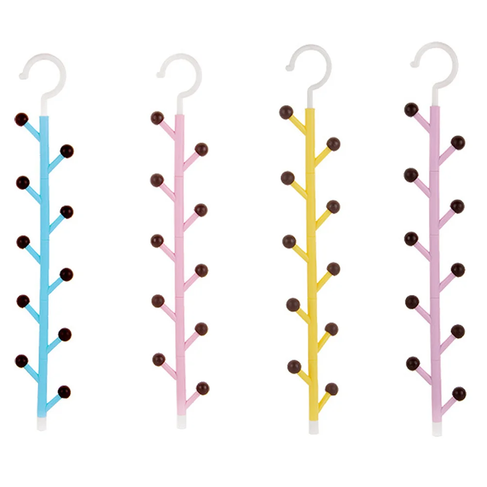 Rotierender Kleiderschrank-Aufhänger, Organizer, 360-Grad-Drehteller, Aufbewahrung für Schal, Mütze, Krawatte, Gürtel, platzsparender blauer Schal-Aufhänger