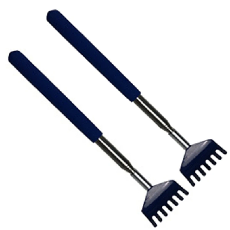 

FBIL-2 Pack Portable Extendable Back Scratcher, Metal Stainless Steel Telescoping Back Scratcher Tool With Carrying Bag