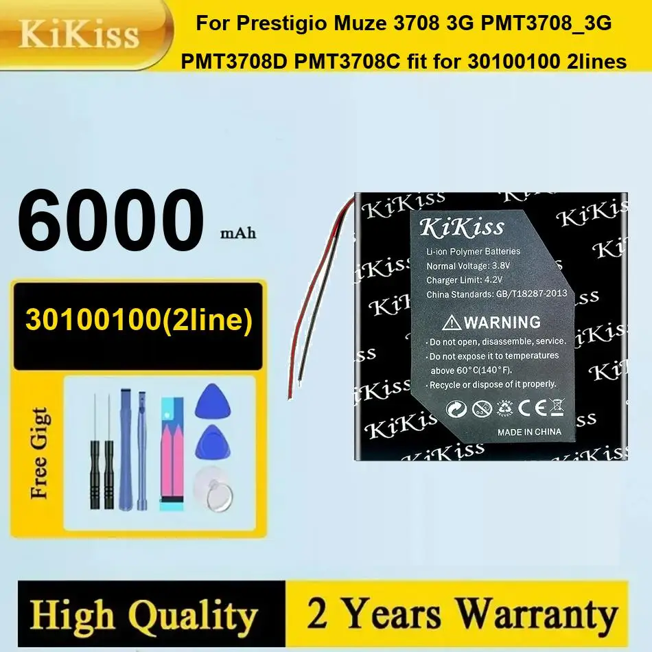 

Battery 30100100 2Line 6000Mah For Prestigio Muze 3708 3G PMT3708_3G PMT3708D PMT3708C Fit 2Lines Laptop Batter