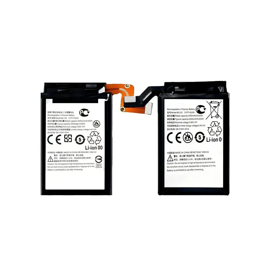 High Quality BL312+BL310 Reliable Power Mobile Phone Battery For Lenovo Legion Duel Legion Pro L79031 2500mAh 2500mAh