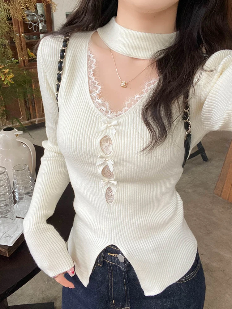 

Свитера Джемперы Пуловеры Женские Для Свободных Мохеровых Рваных Краев Мешковатые Концерты Ежедневный Фестиваль Рок Панк Альтернатива Гранж Y2K Fit