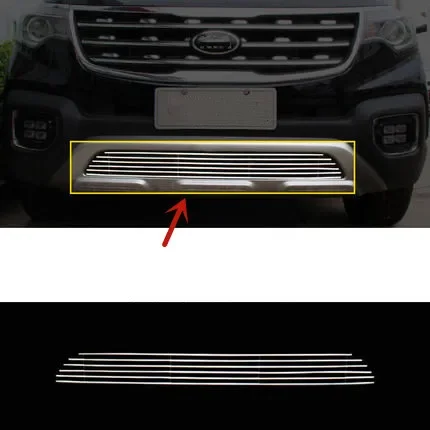 

For Kia Sportage R 2018-2019 aluminum alloy front bumper grille Front bumper bright strip protection decoration car accessories