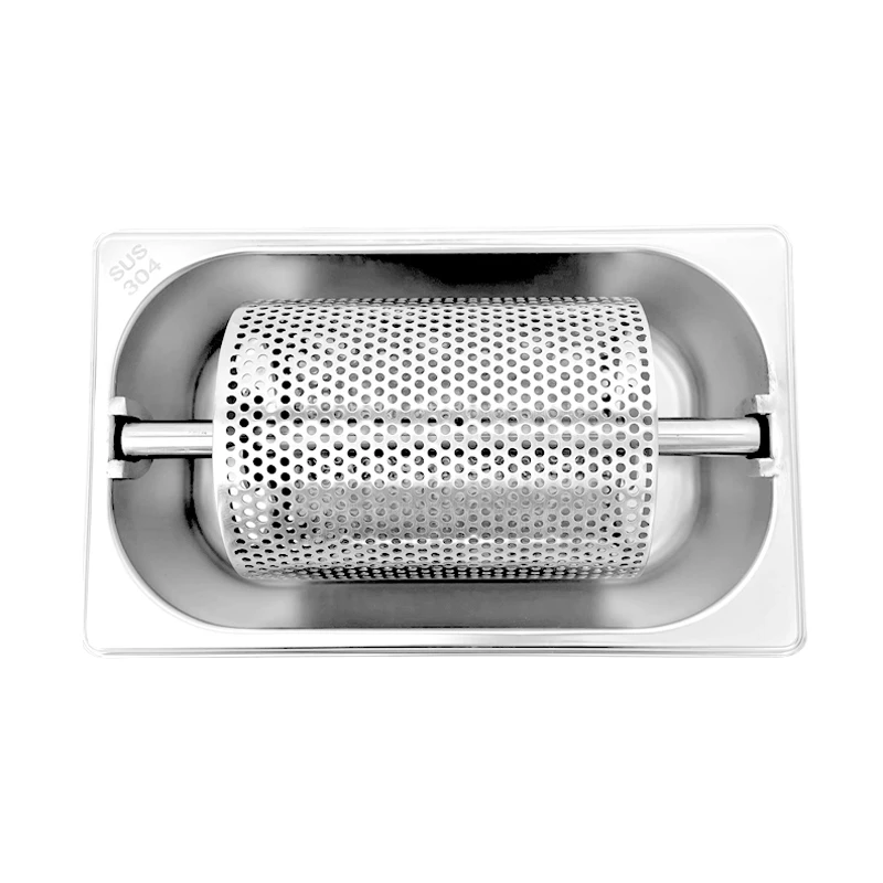 304 Stainless Steel Butter Roller for Home Street Burger Butter Wheel Roller Holder Kitchen Baking Pan Tool 1.7L