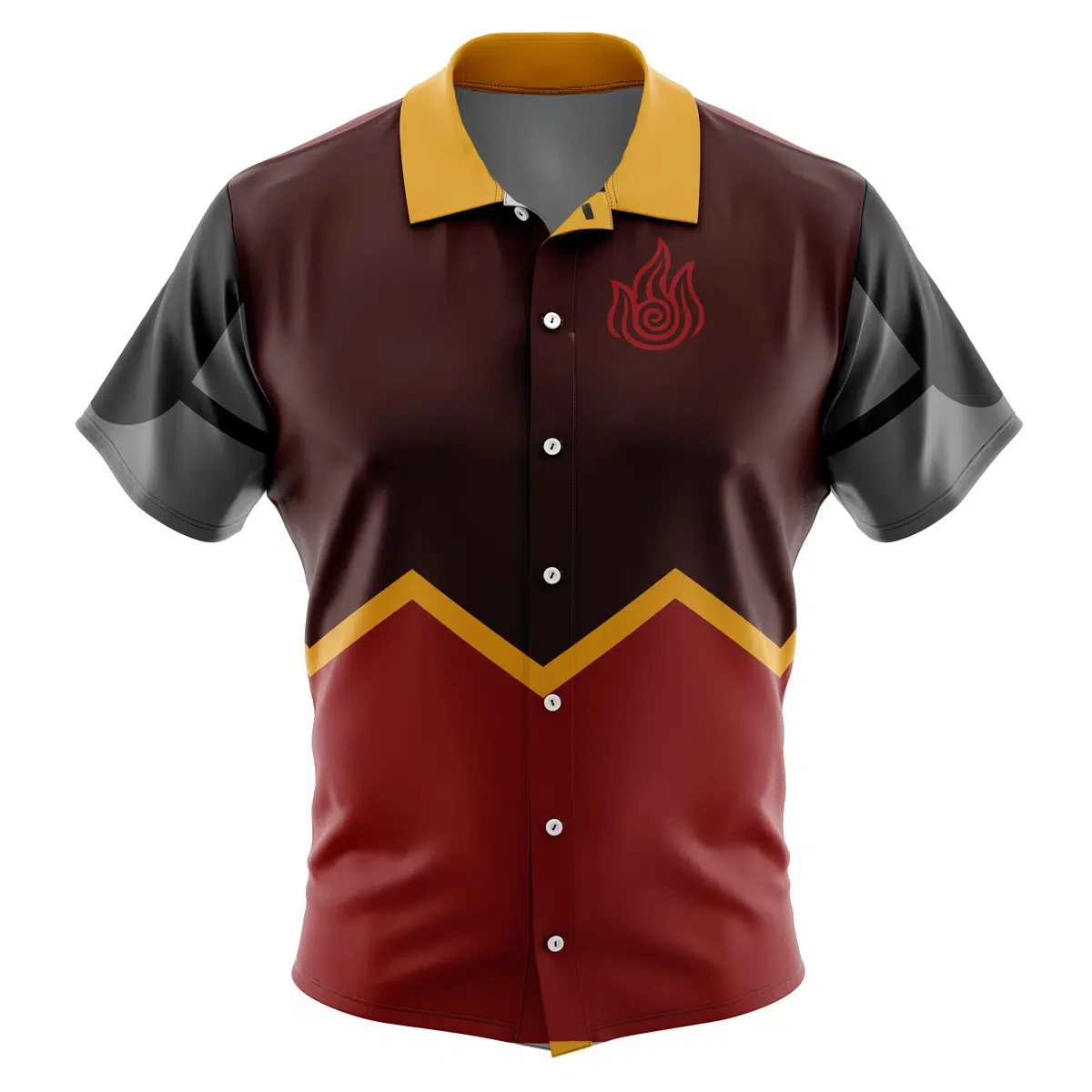 

Гавайская рубашка Firebenders Avatar на пуговицах, модный тренд, дышащая, свободная, универсальная, повседневная, спортивная, летняя для мужчин