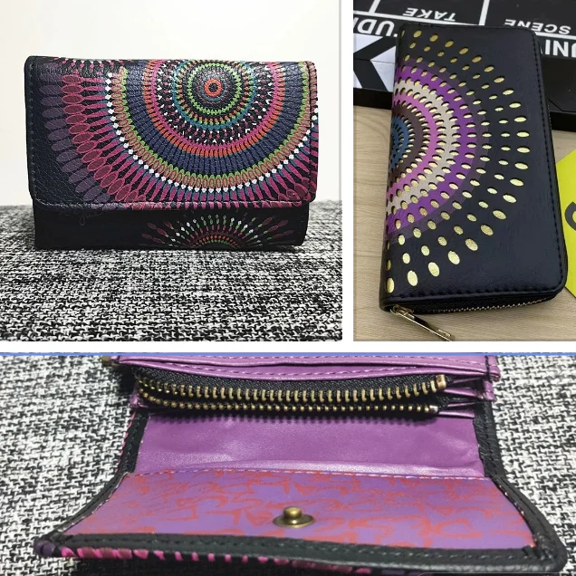 Exhibition sample of Spanish printed and embroidered shoulder bag that is fashionable and versatile for all occasions