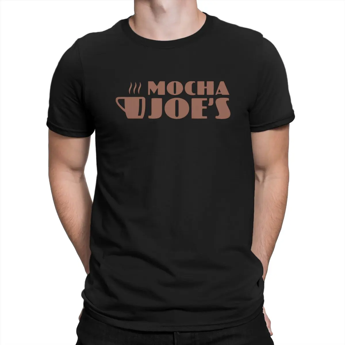 Men T-Shirts Mocha Joe's Sign Vintage 100% Cotton Tee Shirt Short Sleeve C-Curb Your Enthusiasm T Shirt O Neck Clothes Gift Idea