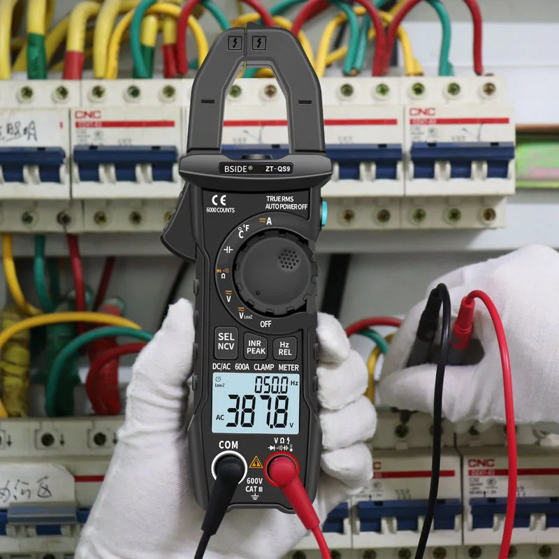 DC AC 600A Digital Clamp Meter True RMS Ammeter Pliers Inrush Current Smart Auto Rang Profession Multimeter Voltage Ohm Tester