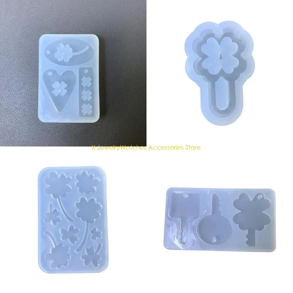 

31KD Clovers Shaped Accessories Mold Silicone Mould Practical Jewelry Making Tool
