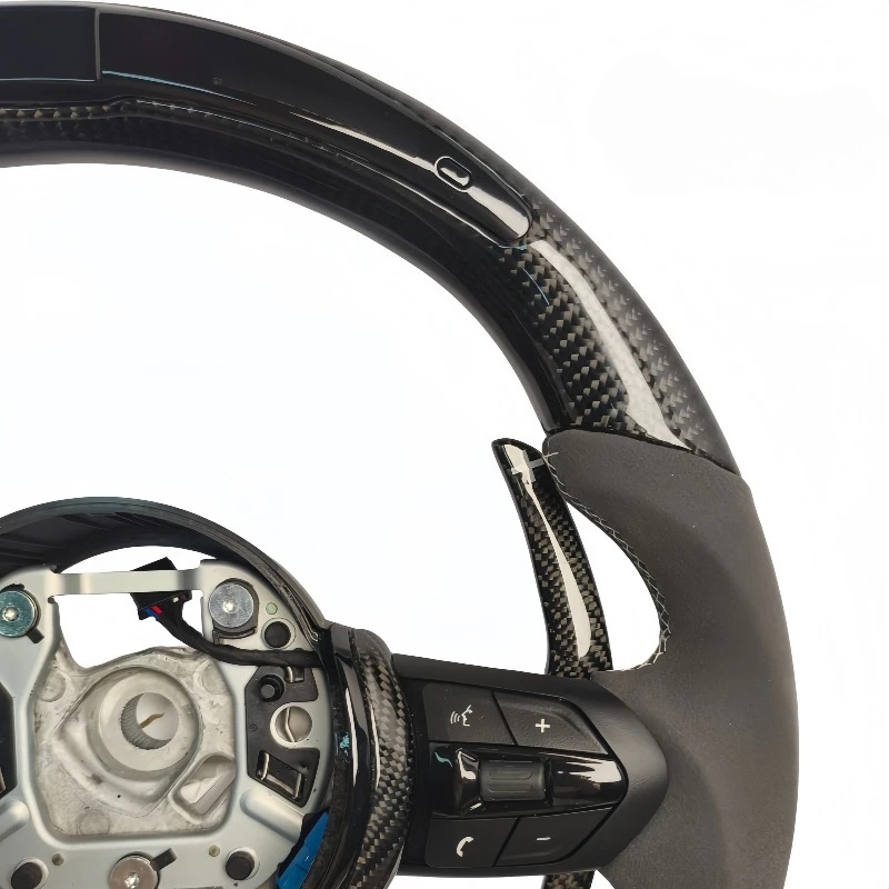 For F01 F02 F20 F21 F40 F52 F22 F23 F44 F45 F46 F30 F31 F10 F11 F18 E80 E90 E91   Carbon Fiber  LED Steering Wheel