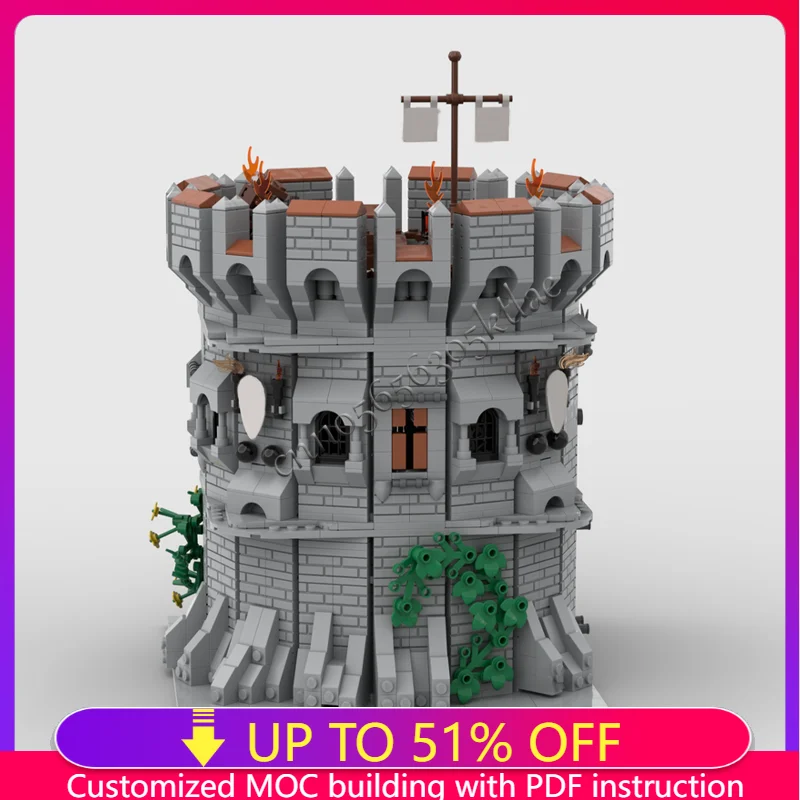 

New 2283 PCS MOC Castle Tower High Rise Building Block Model Children Puzzle Educational Assembly Popular Birthday Surprise Gift