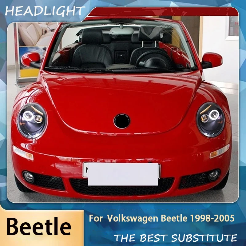 Car Lights For Volkswagen VW Beetle Headlights 1998-2005 LED Projetor Headlamp Daytime Running Light Automotive Accessories