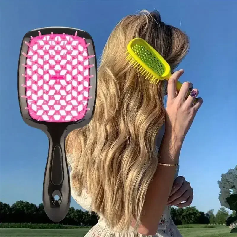 3 PCS Detangling Hair Brushes: Scalp Massage Comb,Salon-Grade Tools for Normal Hair Types - ABS Handles&Plastic Brush Heads view 5