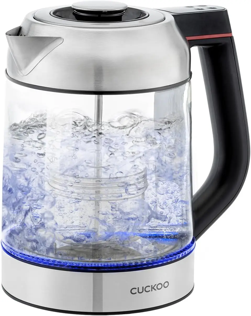 

Electric Tea Kettle with Infuser, Glass Multi-Temperature Control, LED Lights, 1.7L Capacity