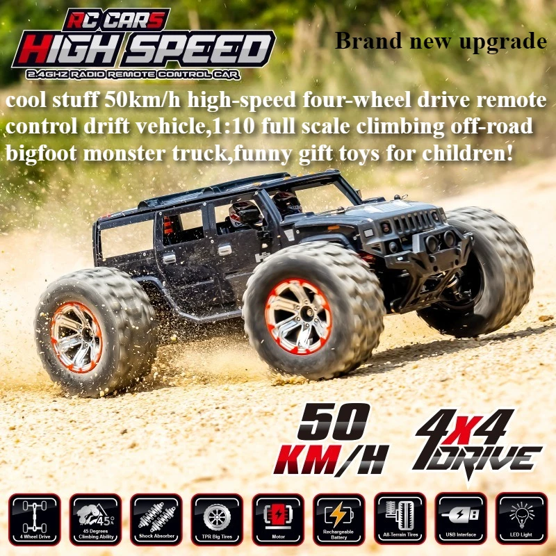 

Игрушечный автомобиль Cool Stuff, забавный подарок, 50 км/ч, высокоскоростной 4WD радиоуправляемый дрифт-автомобиль, 1:10 альпинистских внедорожных радиоуправляемых машин, монстр-грузовик, игрушки для мальчиков