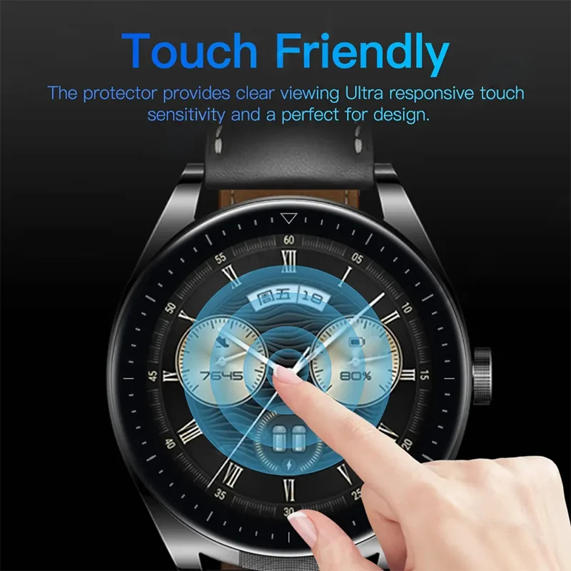 3D Curved Screen Protector para Huawei Watch, película protetora, vidro não temperado, Assista Acessório