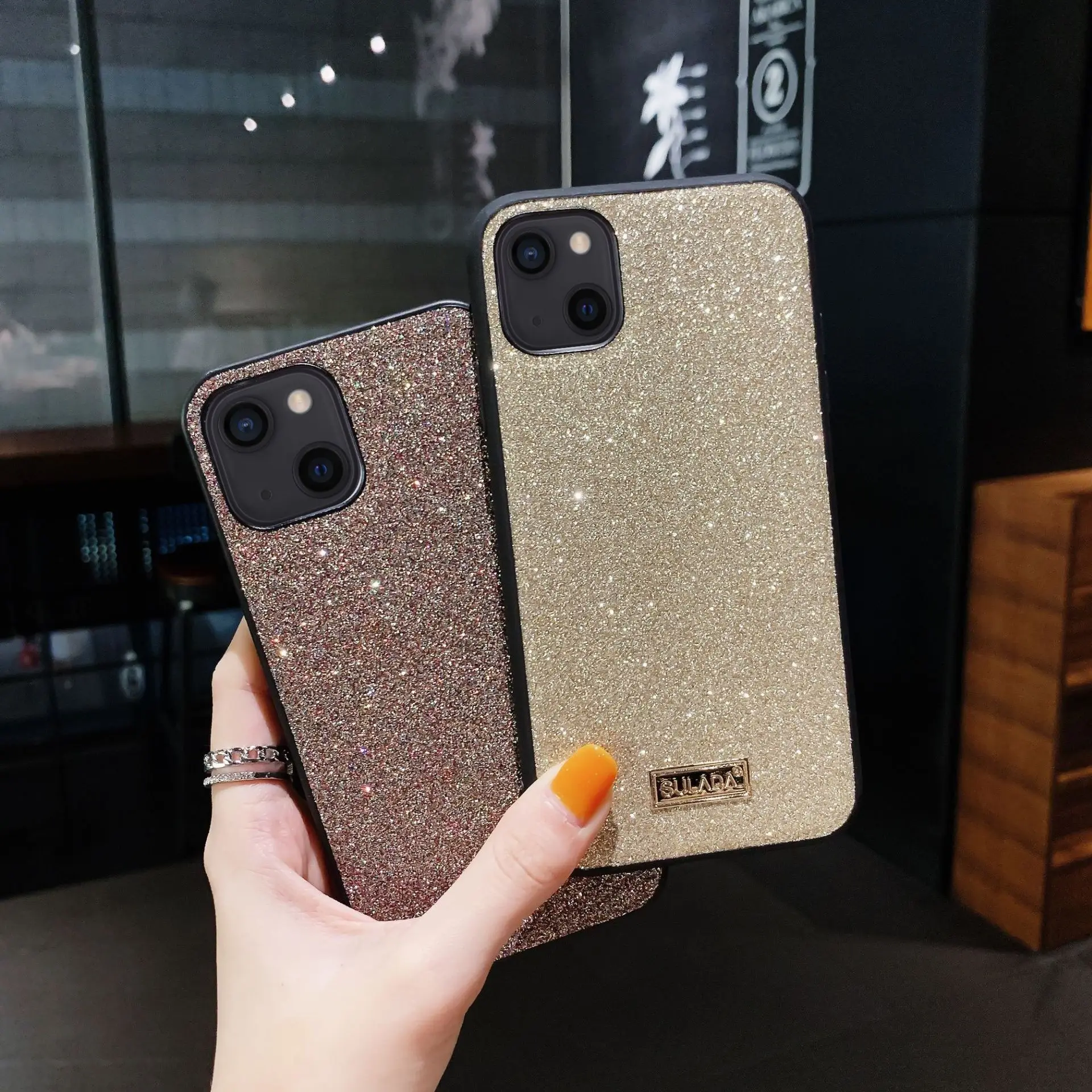 Bling Glitter Case For iPhone 16 Pro Max 15 Plus 14 13 Cover Protective Rhinestone Fashion For Her Woman Girl Luxury