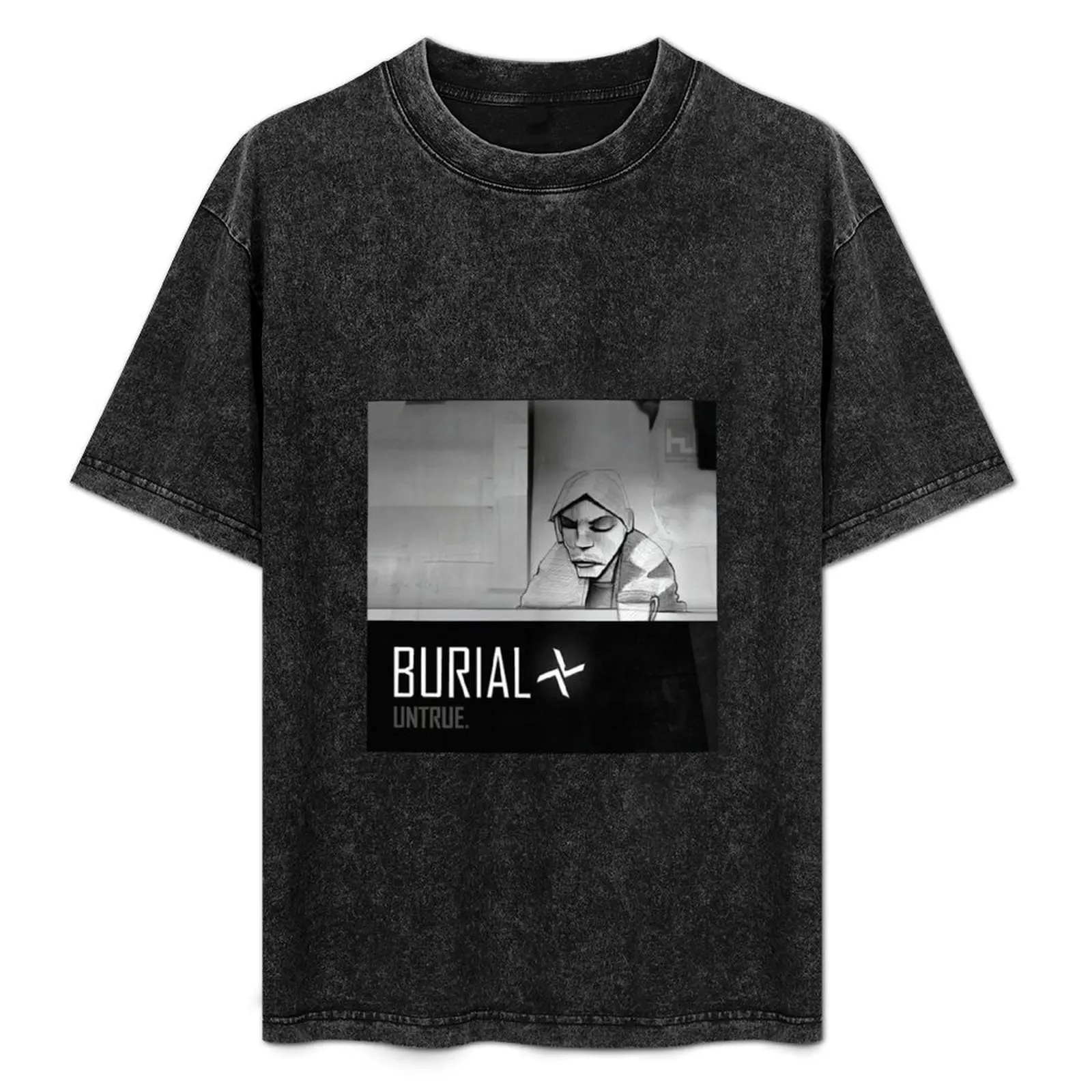 

Burial Untrue Cover Fan Art T-Shirt topping rapper graphic tees men clothings