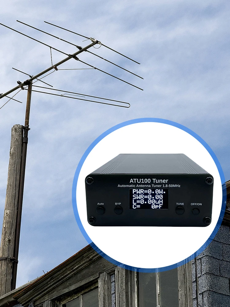 ATU-100 Автоматический антенный тюнер 100 Вт Автоматический антенный тюнер 1,8–50 МГц Антенный автоматический тюнер для радиооборудования