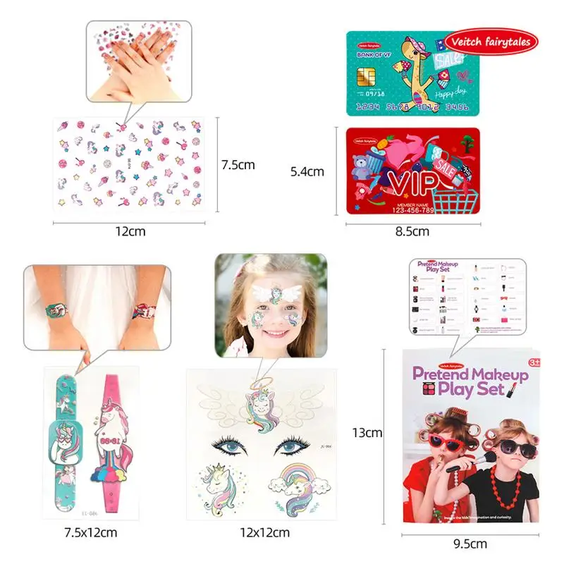 Girls Pretend Play Makeup Set Kids Makeup Toy Kit For Girls Cosmetic Toy Kids Makeup Bag Kit With Cosmetic Bag For Birthday