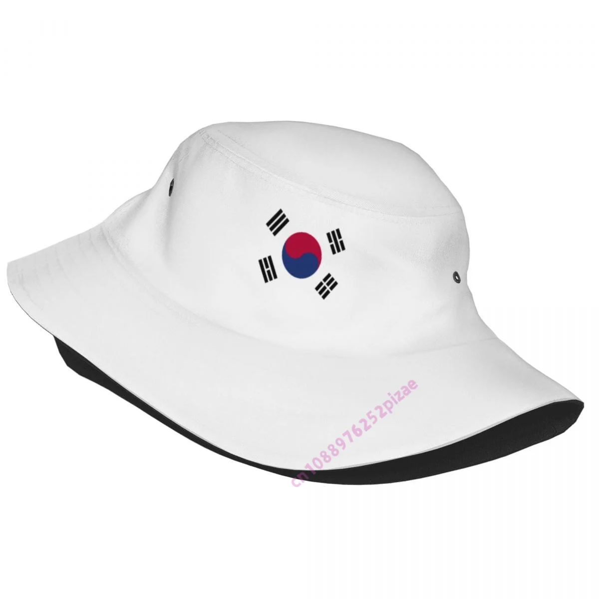South Korea 3D Flag Men Women Soccer Bucket Hat Outdoor Sun Protection Cap Breathable Mesh For Fisherman Camping Hiking