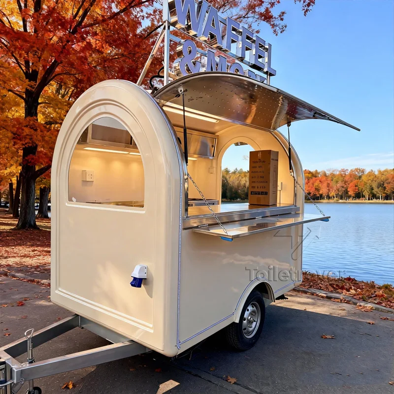 

Commercial Towable Food Truck Hawaii Hot Dog French Fries Tacos Hamburger Pizza Mobile Food Carts for Sale