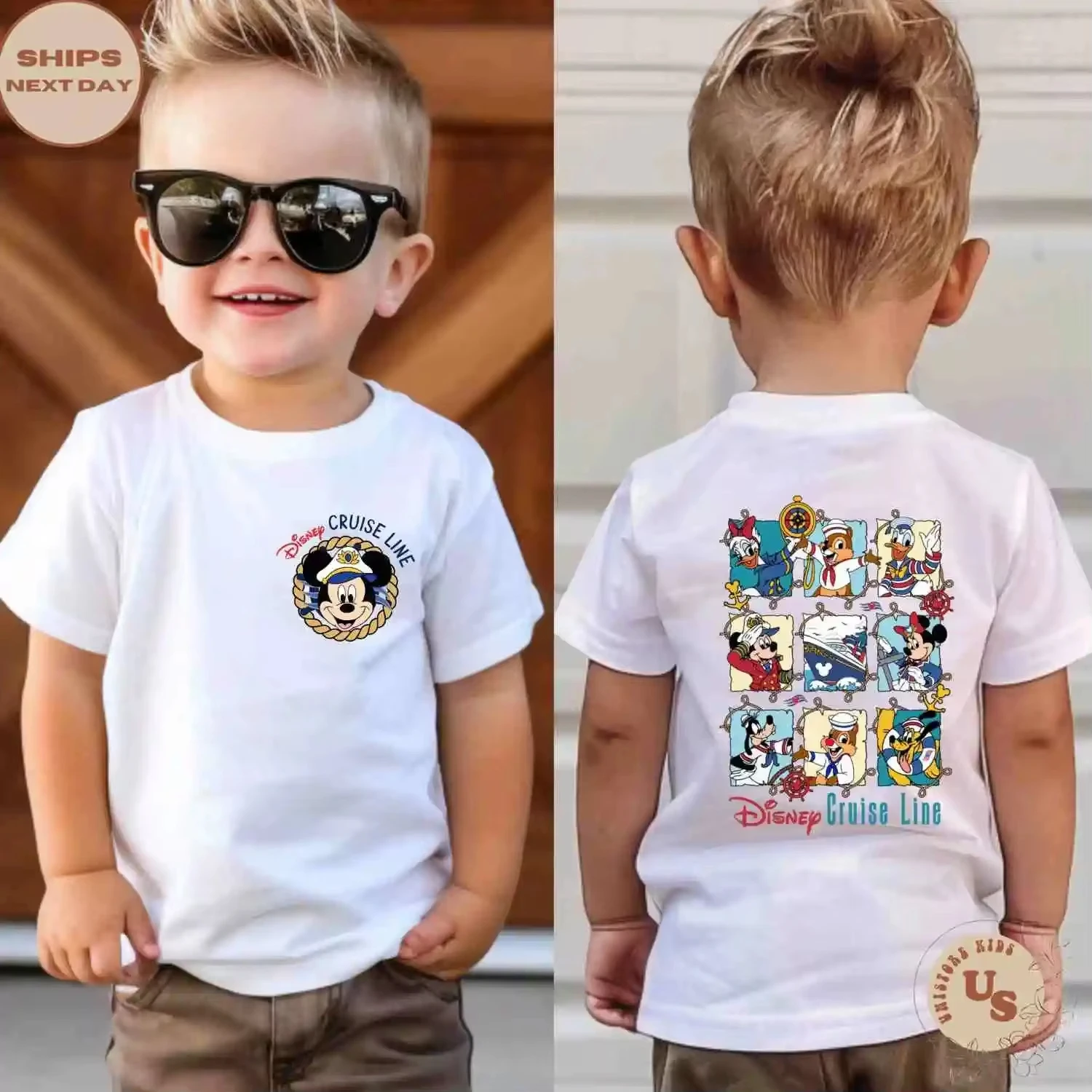 

Футболка Disney Cruise 2026 для малышей, семейная футболка Disney Family Cruise, комплект для семейного круиза, топ с коротким рукавом для путешествий Disney