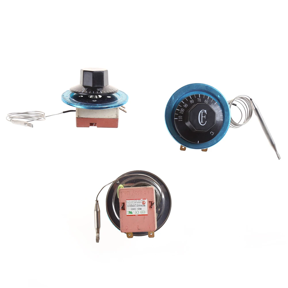 (❤️)1pc 30-110/60-200/ 50-300 Centigrade Ceramic Base Mechanical Thermostat Water Heater Temperature Switch 220V AC 16A