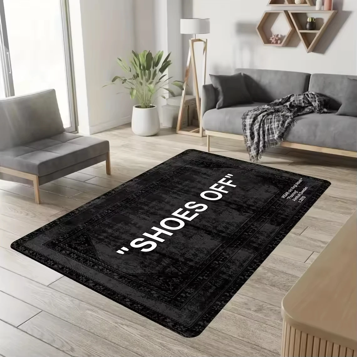 VIKAMA meistverkaufter Kristall-Samt-Teppich für Wohnzimmer und Schlafzimmer im amerikanischen Stil, langlebige Eingangstür-Bodenmatte für Heimdekoration – Detail 8