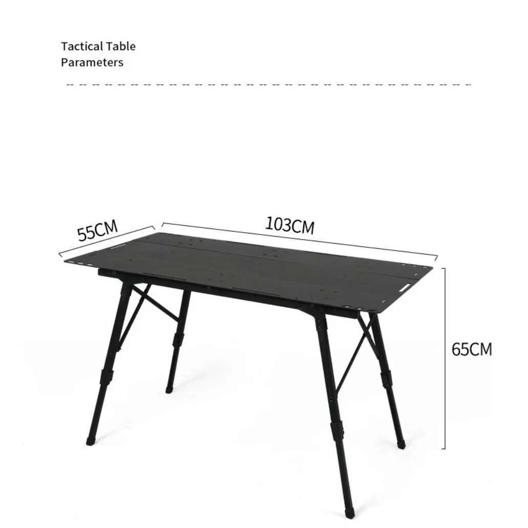 Outdoor Folding Table Aluminium Alloy Liftable Table Lightweight Poratable Picnic Desk Camping Elevating Tactical Table New