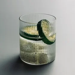300ml Large Nordic Ripple Glass Cups Transparent Whiskey Glasses High Temperature Tea Water Drink Milk Juice Coffee Beer Mug Set