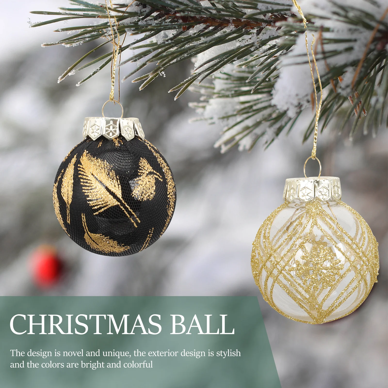 

25 Pcs Artificial Christmas Ball Set Xmas Hanging Adornment Plastic Decor Ornaments Balls