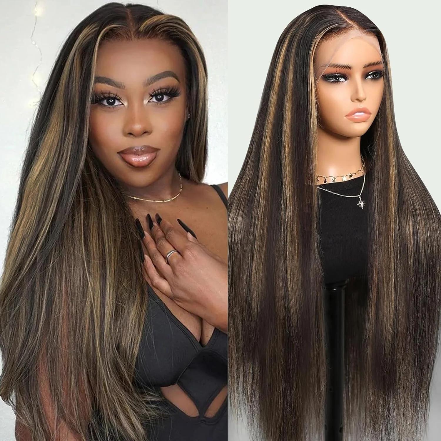 

1B/30 Bone Straight Highlight Wigs Human Hair 13x6 Full Lace Frontal Wig FB30 13x4 Brazilian Blonde Human Hair Wigs Pre Plucked