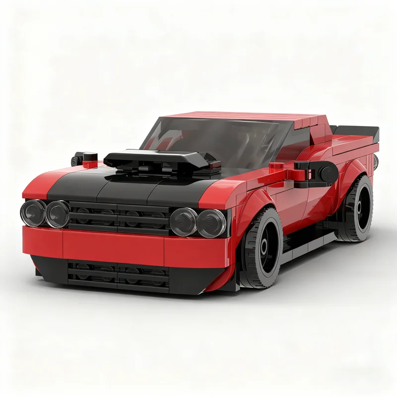 239pcs MOC City Champions Speed Champion Dodge Challenger Demon 8 Model Building Blocks Architecture Christmas Gift Toy Birthday