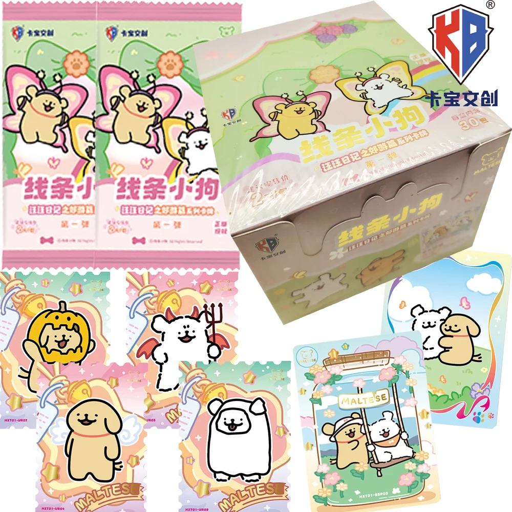 

New Kabao Genuine Maltese Collection Cards Cartoon Puppy Cute Healing Outing Chapter Happy Hour Friendship Cards Anime Fun Gifts