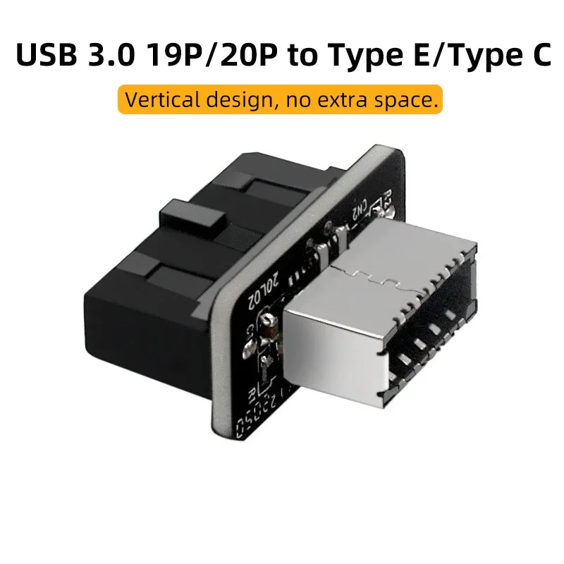 USB 3.0 20Pin/19P Internal Header to Type E Adapter Connector USB 3.1 20 Pin Converter for Type C Front Panel Motherboard