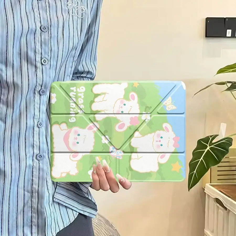 

Чехол-подставка для планшетов iPad Mini 6, 7, Pro 2025, Pro 11-го, 10-го, 9-го, 8-го, 7-го поколений, 12.9 дюймов, Air 4, 5, M3, M2, 1, 2, M4, 11 дюймов, Three Little