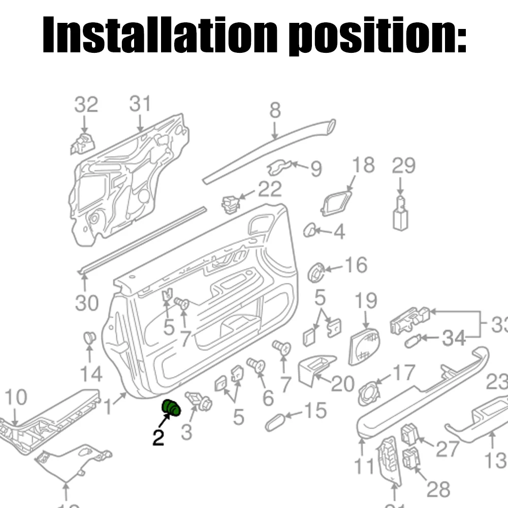 10X For SEAT EXEO ST 2013 2012 2011 2010 2009 2008 Car Door Card Panel Trim Rivet Inner Molding Fastener Fixing Clip 8E0868243