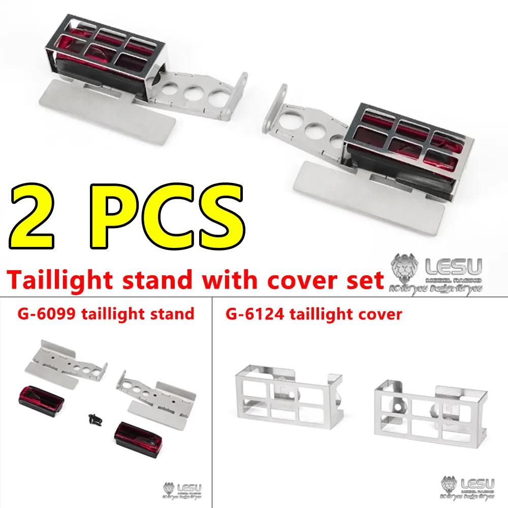 

LESU 1/14 RC Truck Model Toy Tail Light Stand with Lamp Cover Set G-6099 Tail Light Stand and G-6124 Tail Light Cover Parts