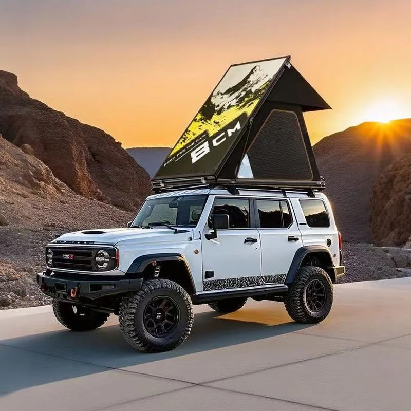 8cm Waterproof Four-season Summer Car Tent Automatic Speed Off-road Vehicle Triangular Aluminum Alloy Hard Top Ultra-thin Oxford
