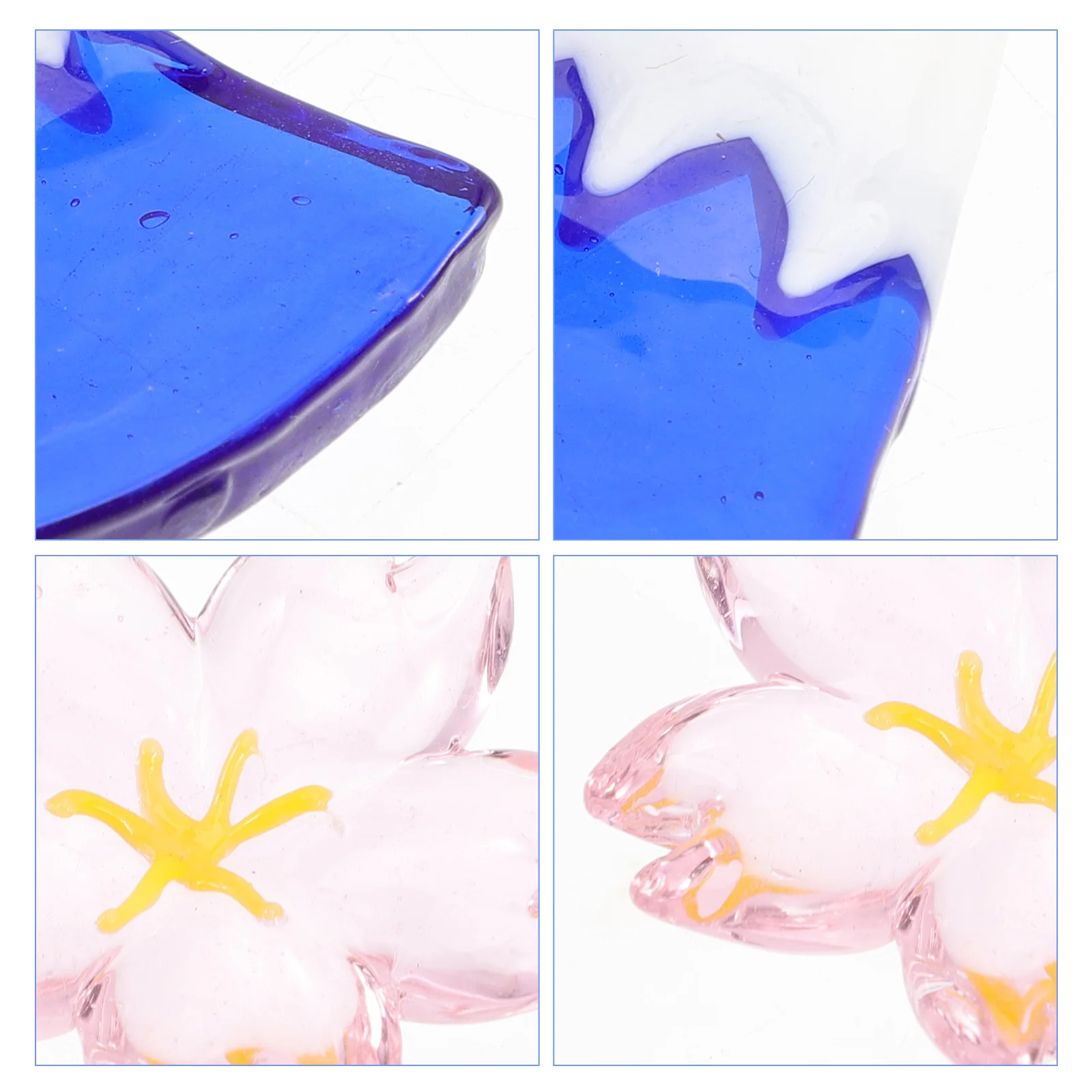 

2Pcs Exquisite Glass Chopstick Rests Japanese Design Practical Home Restaurant Decorative Spoon Fork Holders Chopstick Rest