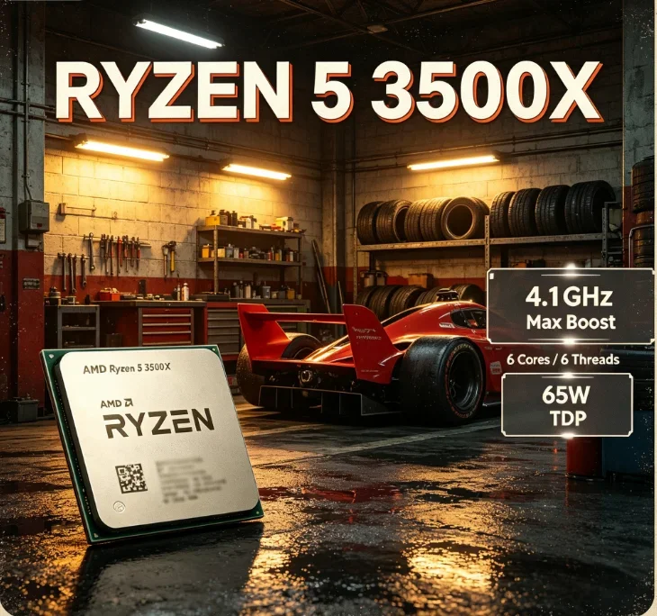 new-factory-tray-amd-r5-3500x-6-core-6-thread-41ghz-32mb-l3-cache-am4-no-warranty-label-suitable-bulk-purchase