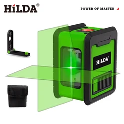 Misuratore di livello Laser HILDA 2 linee Cross Green Level Laser orizzontale e verticale Nivel Laser autolivellante muslimah