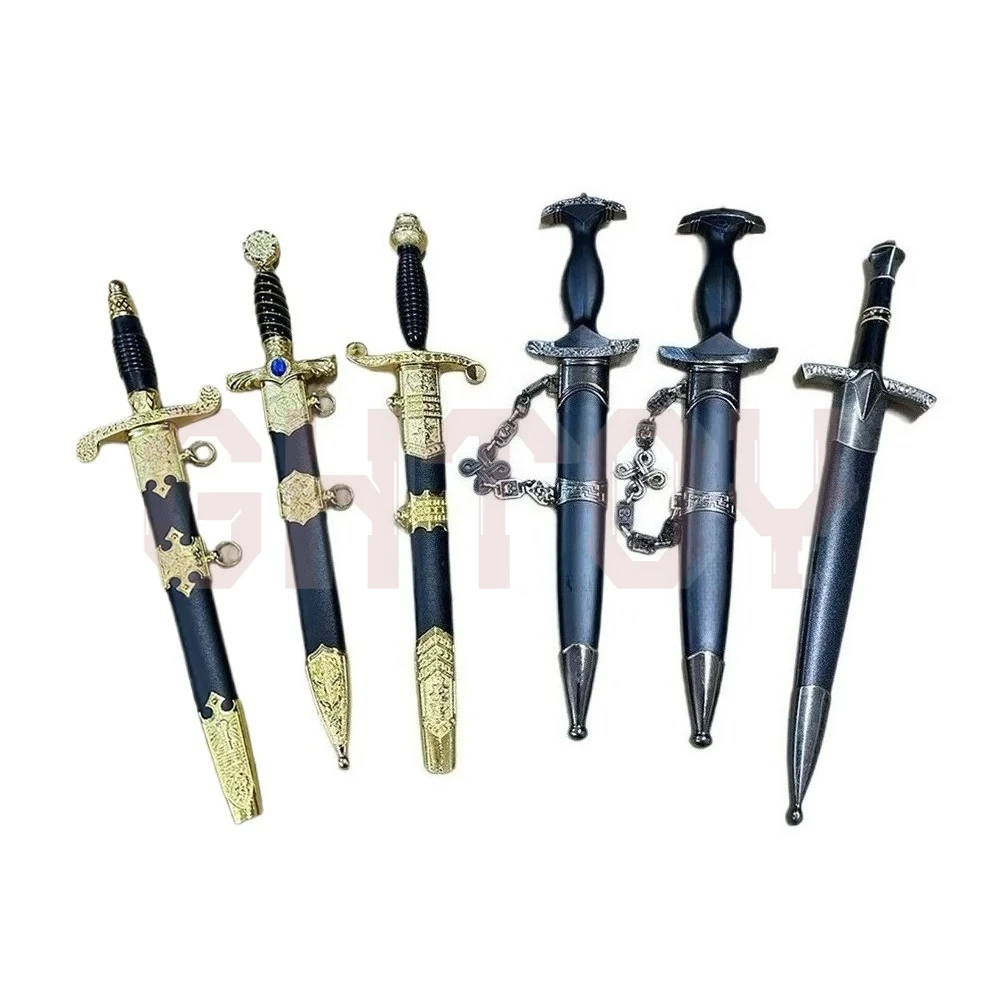 

40cm European Western Swords Uncut Blade Weapons Cosplay Props Model Desktop Display Ornaments Collection Birthday Gift for Boys