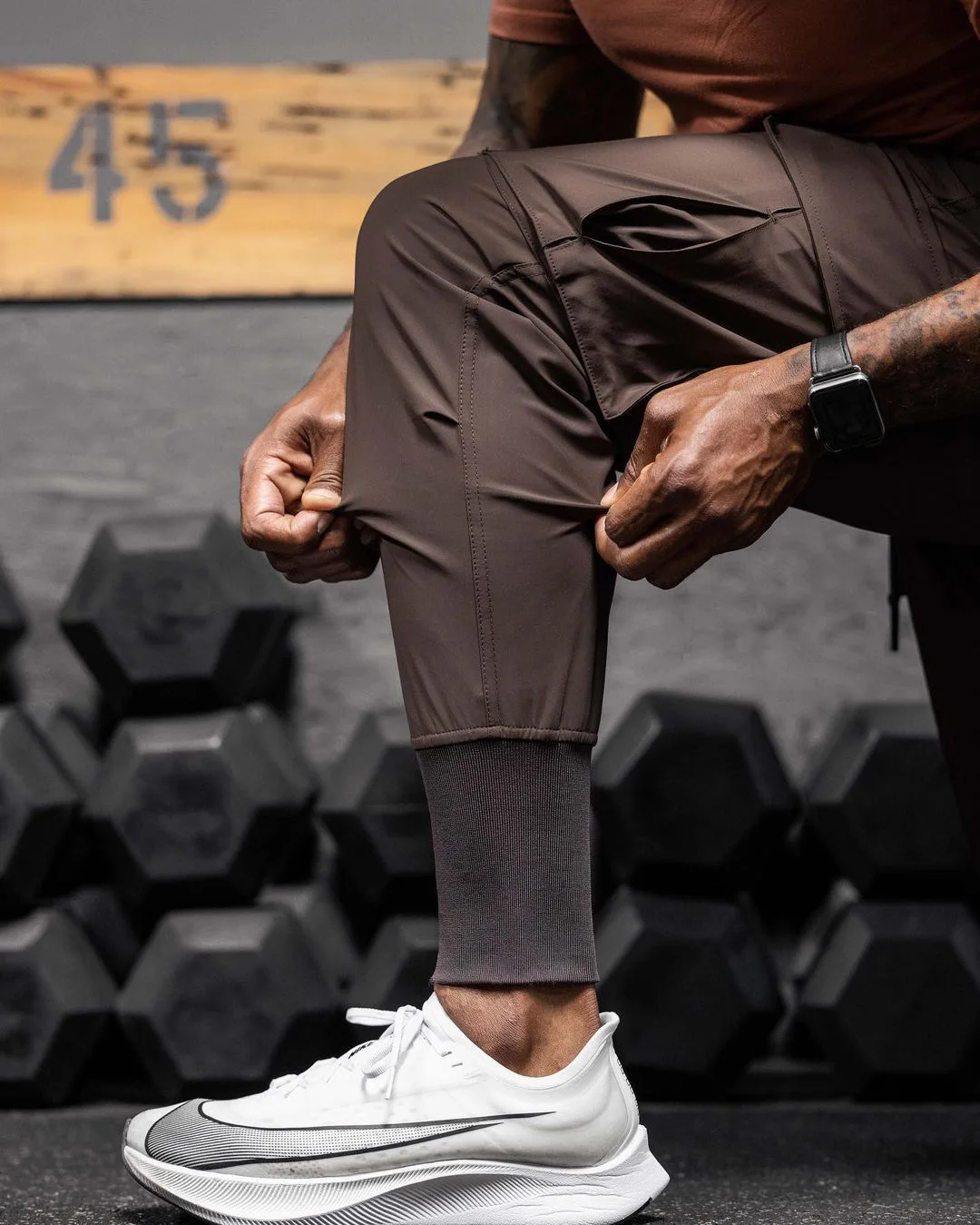 2024 New Men's Cargo Pants Summer Thin Loose Quick-Drying Elastic Leggings Running Training Sweatpants Casual Trend Trousers