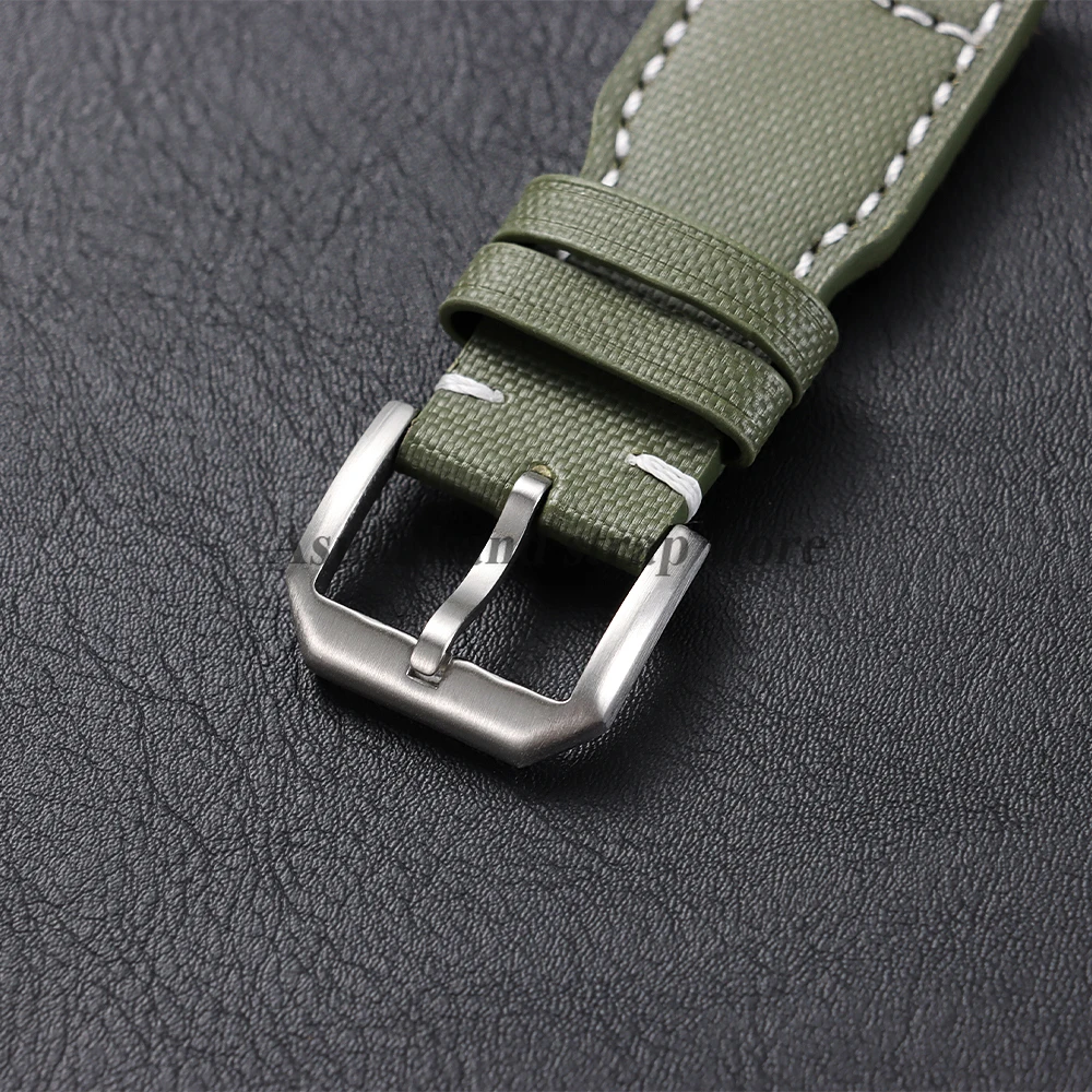 20mm 21mm 22mm Nylon Canvas Cowhide Leather Watch Strap for IWC Pilot Portugieser Portofino Watchband Bracelet Watch Accessories