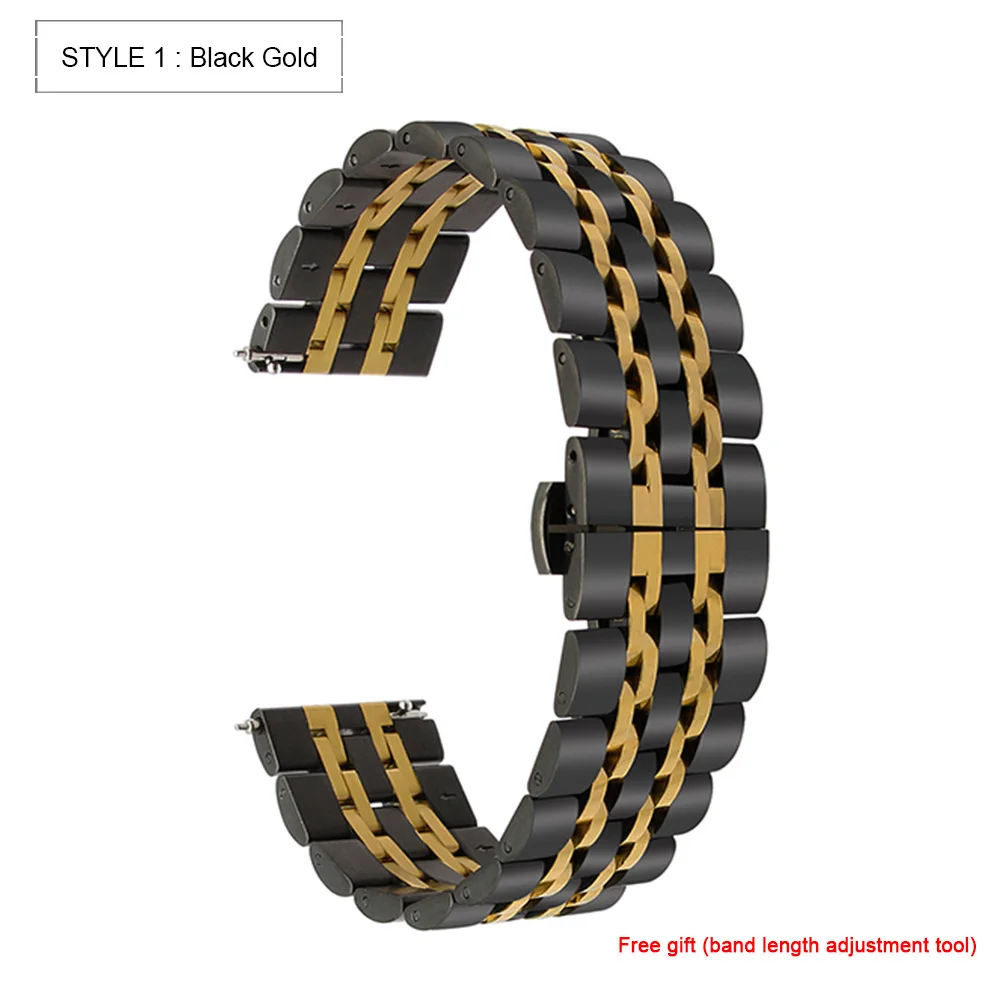 Stainless Steel Strap for Samsung Galaxy Watch Active 2 44mm 40mm/42 46mm Band Bracelet for Gear Sport/S2 S3 WristBand 20mm 22mm